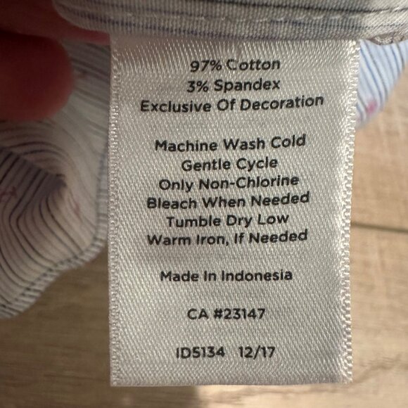 TALBOTS WOMENS SLEEVELESS BUTTON DOWN SHIRT PALM TREES SIZE 6 - Picture 10 of 10